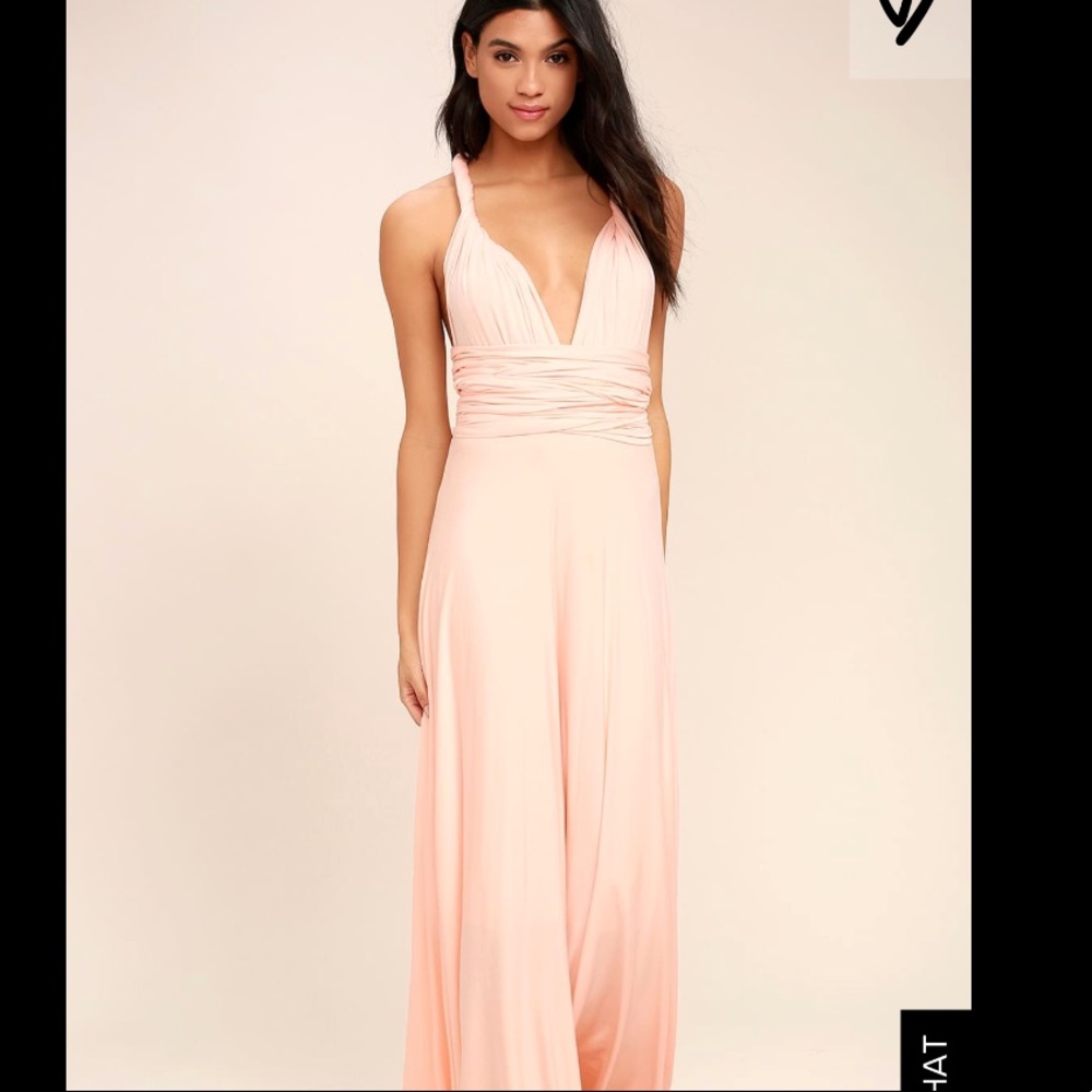Lulus Maxi Dress Blush BRAND NEW
